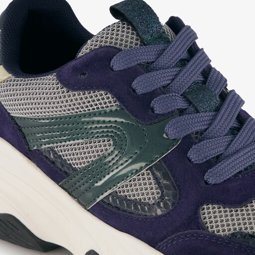 Dames dad sneakers blauw