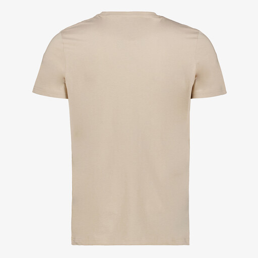 Heren T-shirt met opdruk beige
