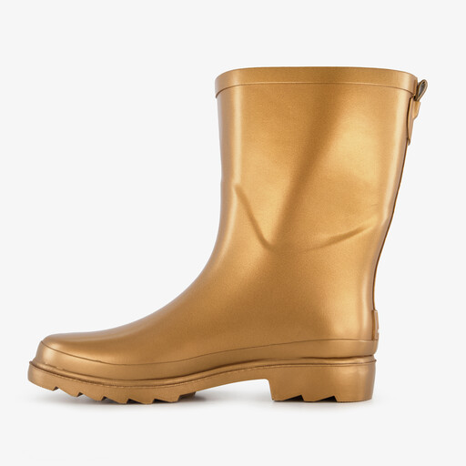 Dames regenlaarzen goudkleurig