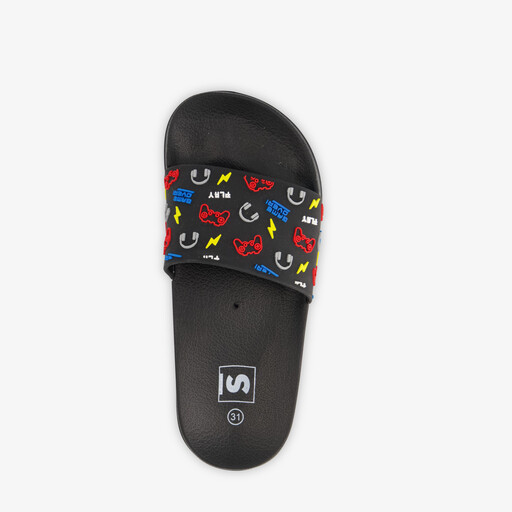 Jongens badslippers met game opdrukken