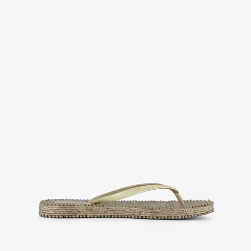 Dames teenslippers goud