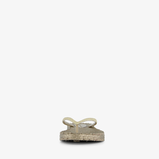 Dames teenslippers goud