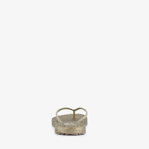 Dames teenslippers goud