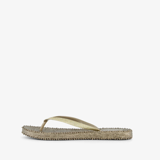 Dames teenslippers goud