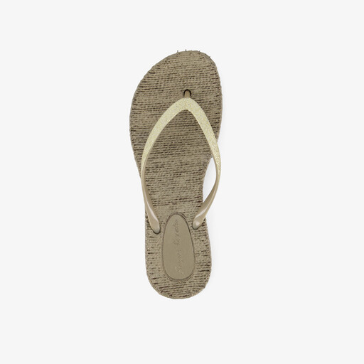 Dames teenslippers goud