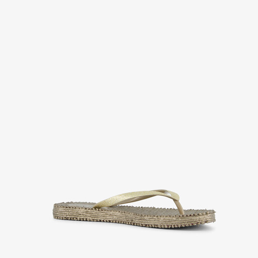Dames teenslippers goud