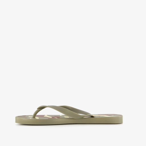 Heren teenslippers met camouflage groen