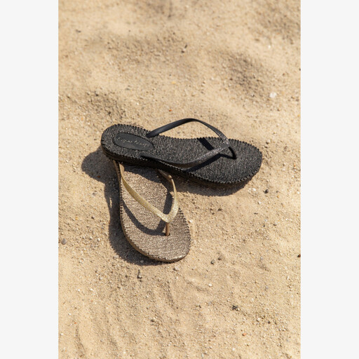 Dames teenslippers goud