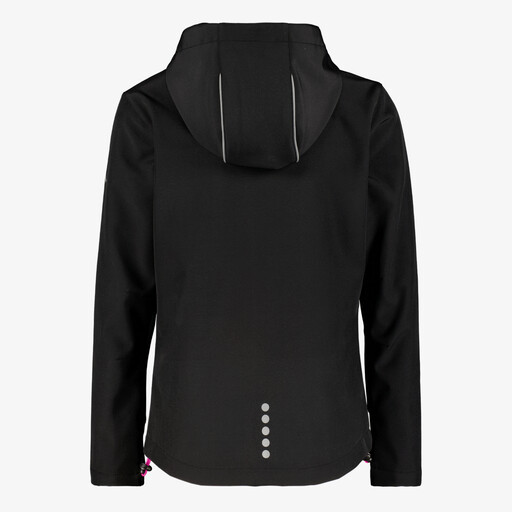 Kinder outdoor softshell jas zwart