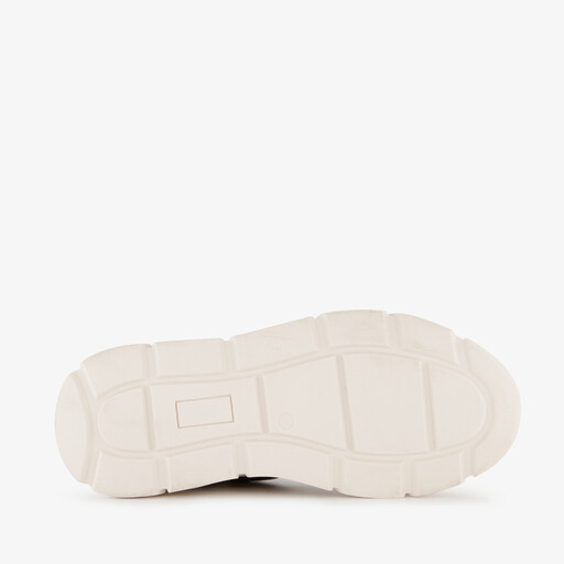 Dames dad sneakers met dierenprint beige