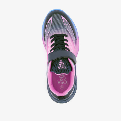 Kinder sportschoenen grijs roze