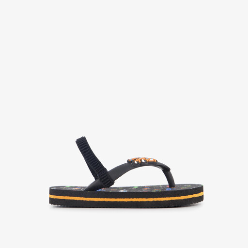 Jongens teenslippers met auto's zwart
