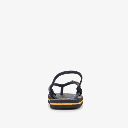 Jongens teenslippers met auto's zwart