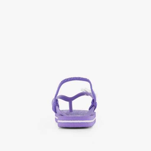 Meisjes teenslippers met schelpen paars
