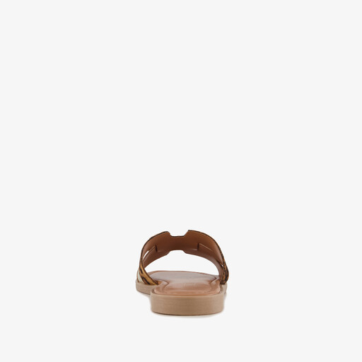 Dames slippers met luipaardprint