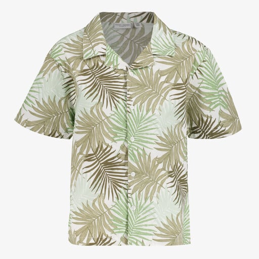 Name It jongens shirt met botanische print groen