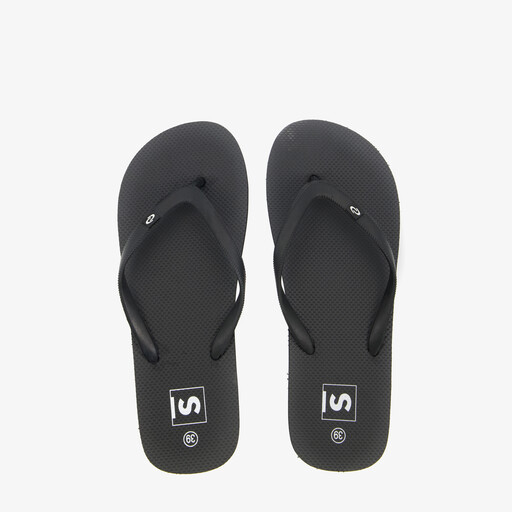 Dames teenslippers zwart