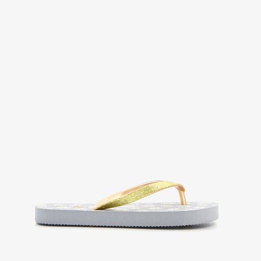 Meisjes teenslippers met madeliefjes