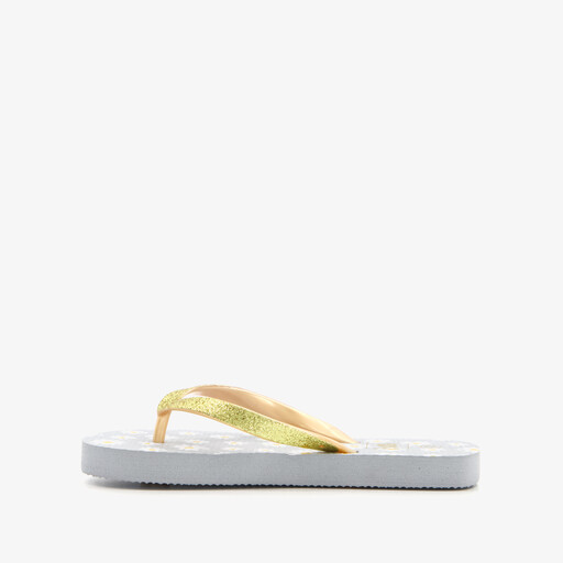 Meisjes teenslippers met madeliefjes