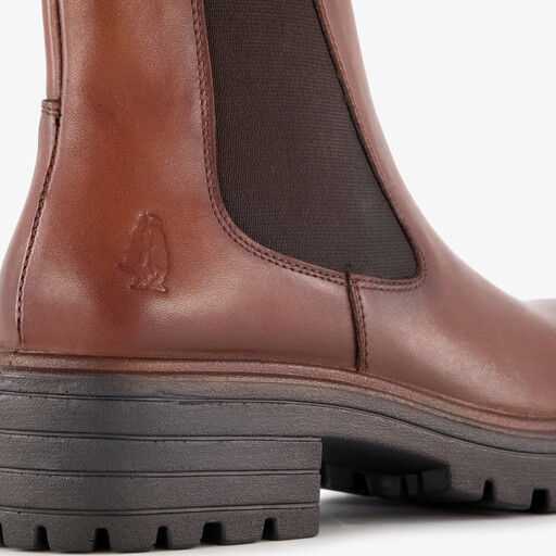 Leren dames Chelsea boots bruin