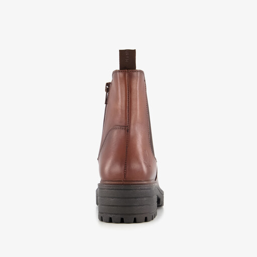 Leren dames Chelsea boots bruin