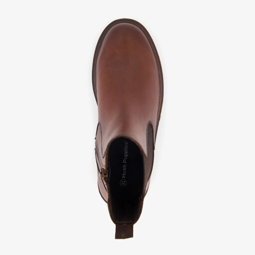 Leren dames Chelsea boots bruin