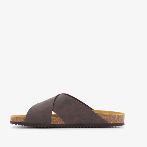 Heren slippers bruin