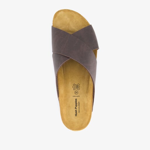 Heren slippers bruin