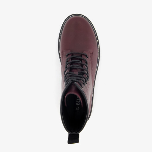 Dames veterboots bordeaux rood