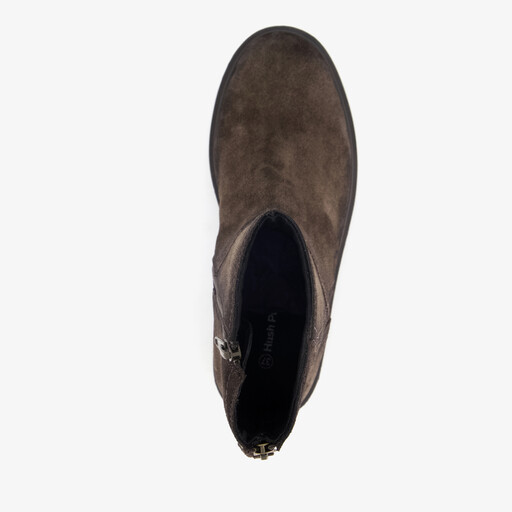 Suède dames boots donkerbruin