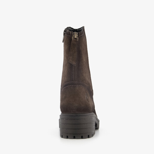 Suède dames boots donkerbruin