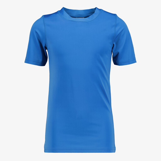 Jongens UV zwemshirt met korte mouwen blauw