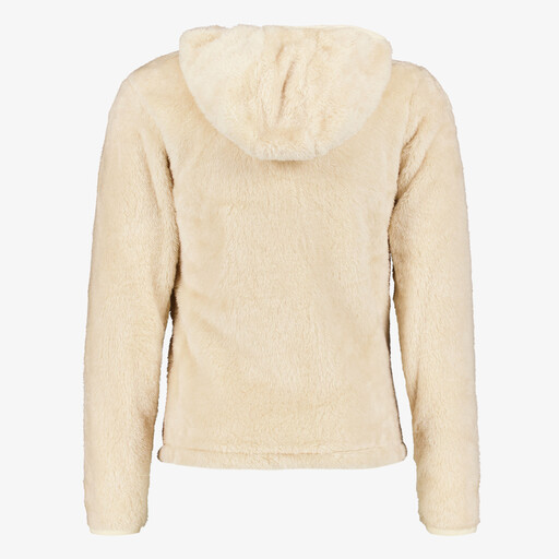 Fluffy meisjes outdoor vest beige