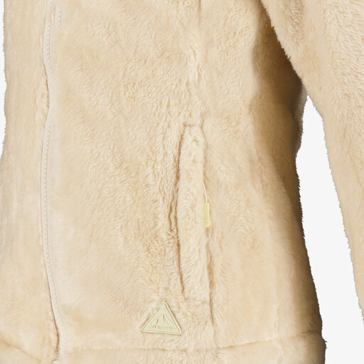 Fluffy meisjes outdoor vest beige