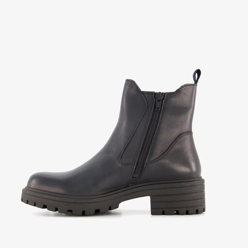 Leren dames Chelsea boots zwart