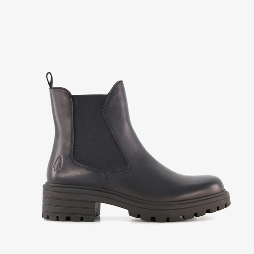 Leren dames Chelsea boots zwart