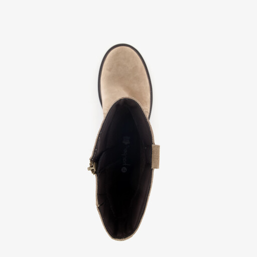 Suède dames laarzen beige