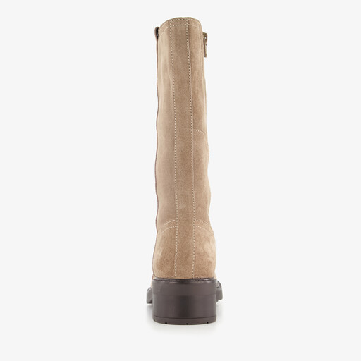Suède dames laarzen beige