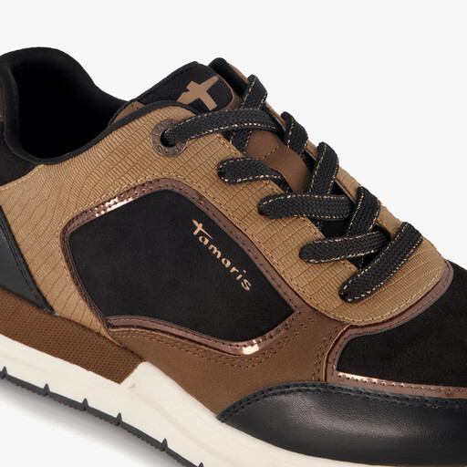 Dames sneakers bruin zwart