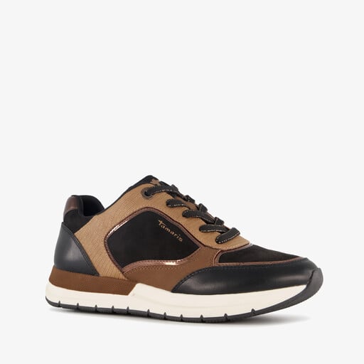 Dames sneakers bruin zwart