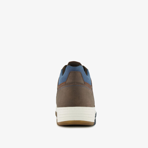 Hoge heren sneakers bruin blauw