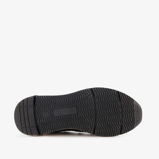 Leren dames sneakers zwart goud