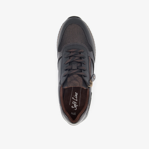Dames sneakers met H leest zwart brons