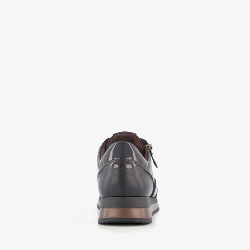 Dames sneakers met H leest zwart brons