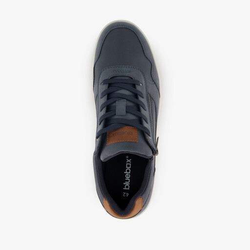 Heren sneakers blauw cognac