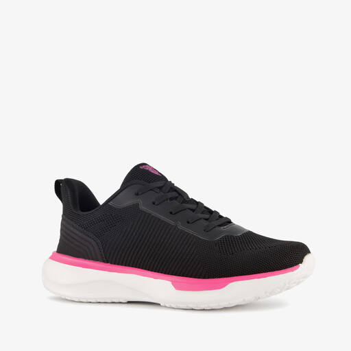 Meisjes sportschoenen zwart roze