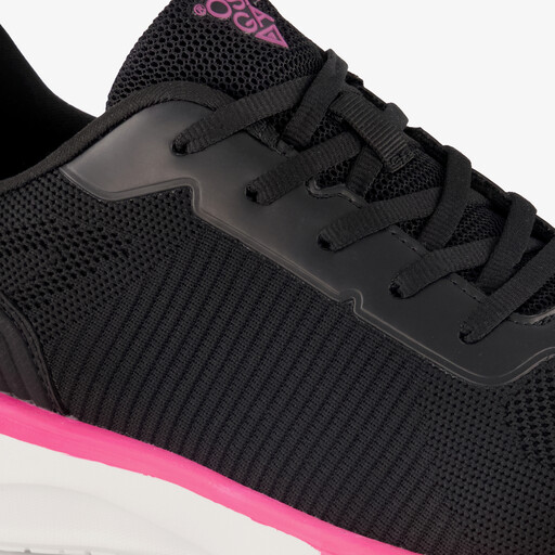 Meisjes sportschoenen zwart roze
