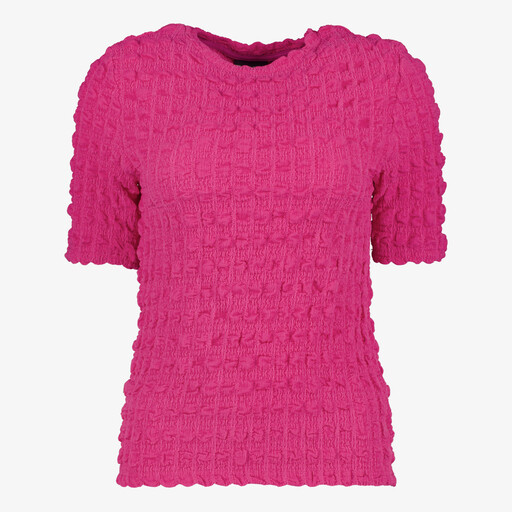 Dames top met structuur roze