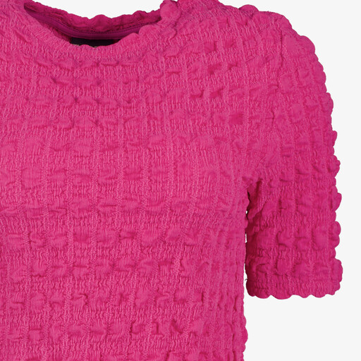 Dames top met structuur roze