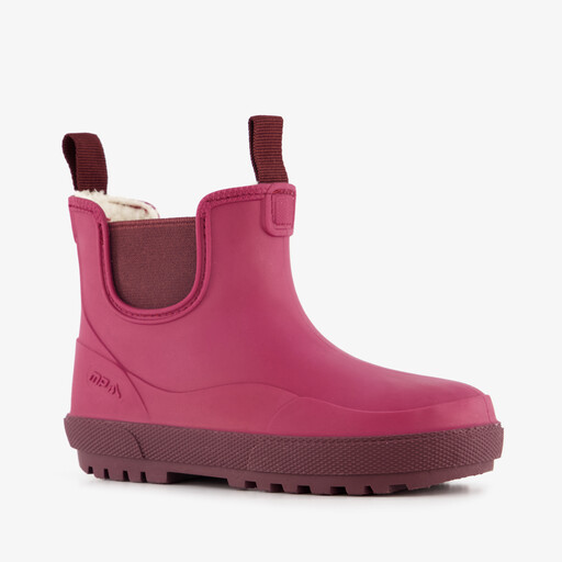 Korte gevoerde kinder regenlaarzen paars